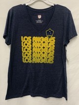 LA Galaxy MLS Womens V-Neck T-shirt Heather XL Los Angeles NWT E - £24.36 GBP
