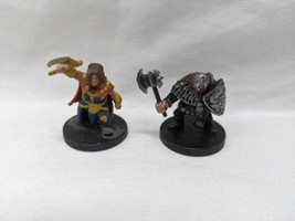 Set Of (2) D&D Dwarf Warrior And Guard Miniatures 15/45 7/60 - $21.77