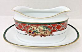 Noritake Royal Hunt Gravy or Sauce Boat Plaid 8 1/4 Inch Excellent Shape - $34.65