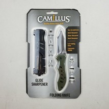 New 2 Piece Camillus Set Glide Sharpener 6.5&quot; Folding Knife Model 19386 - £21.44 GBP