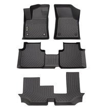 OREALTREND Floor Mats for Volkswagen Atlas 2018-2024 Black TPE All-Weather - £134.40 GBP