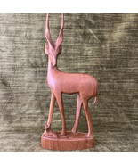 VTG Gazelle 1960s African Kenya Wooden Hand Carved Art Sculpture Mid Cen... - $24.61 CAD