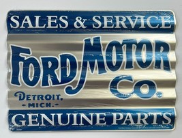 Ford Motors Genuine Parts  Licensed Corrugated Metal Sign 12&quot; x 16&quot; - $15.98