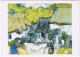 Postcard Art Vincent Van Gogh Thatched Roofs At Auvers 1890 - $4.94