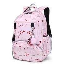 Fenong Cherry blossoms school backpack for women black pink  book bag fashion sc - £93.25 GBP