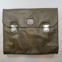 NOS Vintage Swiss Army Military 1970s Leather Satchel Bag Folding Expanding Bag - £90.17 GBP