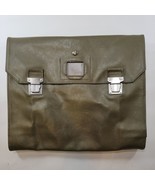 NOS Vintage Swiss Army Military 1970s Leather Satchel Bag Folding Expand... - £90.17 GBP