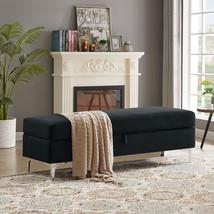 Storage Bench Solid Color 2 Seater Furniture Living Room Sofa Stool - £282.36 GBP