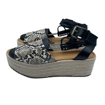 American Eagle Espadrille Platform Sandals Snakeskin Strappy Ankle Women... - $35.63