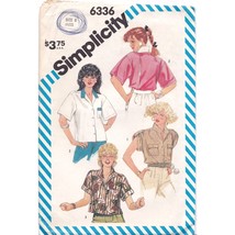 Vintage Sewing PATTERN Simplicity 6336, Misses 1984 Loose Fitting Shirts... - $8.80