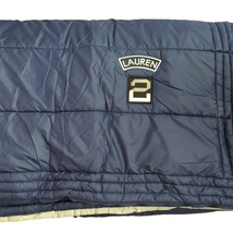 Ralph Lauren Sleeping Bag Twin Navy Blue Lauren 2 Embroidered Adult Zip Up - £43.48 GBP