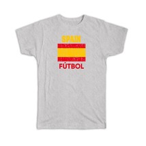 Spain : Gift T-Shirt Distressed Flag Soccer Futbol Team Spanish Country - £19.60 GBP