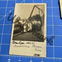 rppc postcard Bridge Over Suwannee River Florida Family Portrait 1912 - $200.30 MXN
