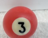 Miniature Pool Ball Small Billiards 1-1/2&quot; Pocket Size SINGLE 3 BALL RED... - $6.43