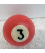 Miniature Pool Ball Small Billiards 1-1/2&quot; Pocket Size SINGLE 3 BALL RED... - £5.05 GBP