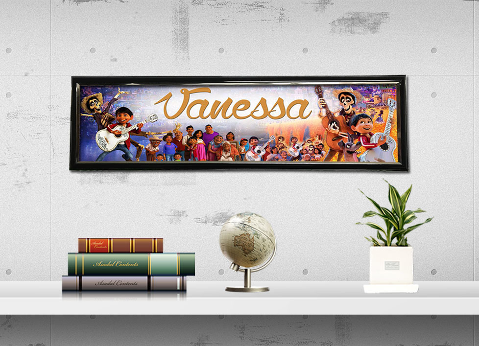 Coco Movie - Personalized Name Poster, Customized Wall Art Banner ...