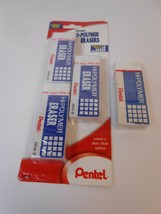 Pentel HI-POLYMER 3 Pack Large Size Erasers Non-Abrasive Latex Free ZEH10BP2F +1 - £3.98 GBP
