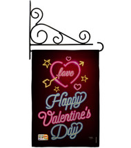 Neon Valentines Love Burlap - Impressions Decorative Metal Fansy Wall Bracket Ga - £26.72 GBP