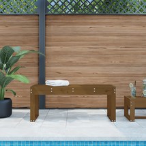 Garden Bench Honey Brown 110x38x45 cm Solid Wood Pine - £52.14 GBP
