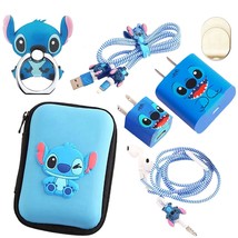 Stitch Set Diy Protectors Phone Ring Data Cable 5W/18W/20W Usb Charger D... - $32.99