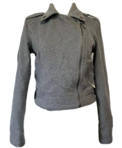 Aeropostale Moto Jacket Grey wool blend Womens size S - £11.85 GBP