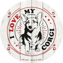 I Love My Corgi Novelty Circle Coaster Set of 4 - £15.91 GBP