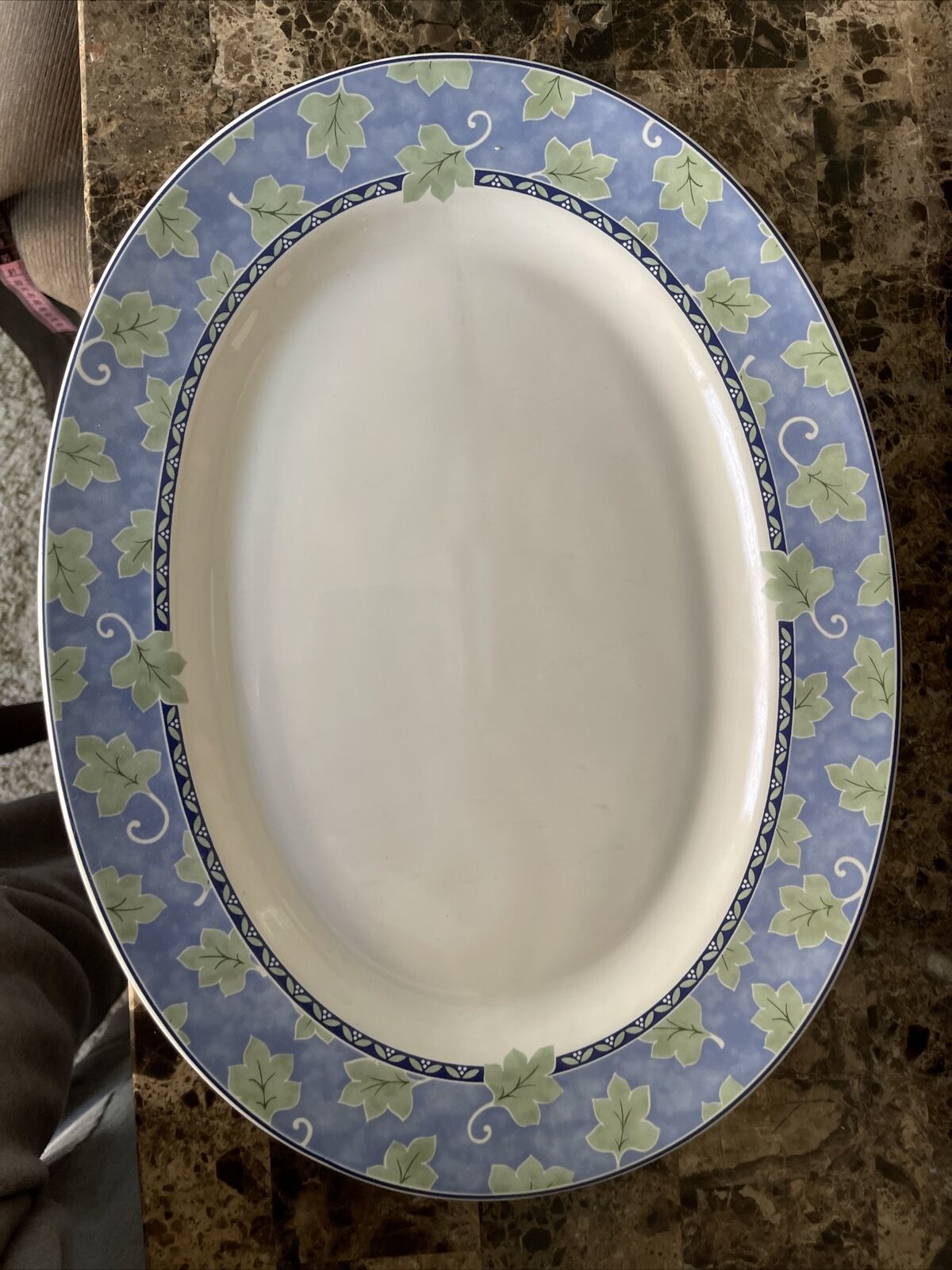 PFALTZGRAFF BLUE ISLE OVAL PLATTER 14-1/2&quot; X 11” - $17.25