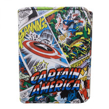 Captain America Comic Strips Trifold Wallet Multi-Color - £20.01 GBP