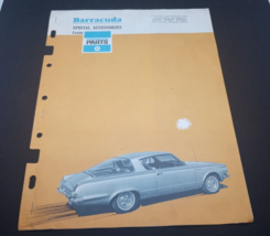 1964 barracuda Accessories dealer manual booklet cuda Fc3 - $66.49
