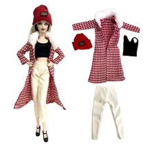 Winter Outfits For Barbie Doll Accessories 11.5 inch Doll Fashion Coat 1... - $14.71