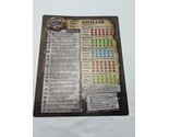*CARD ONLY* Too Many Bones Ghillie Character Player Reference Card - $28.50