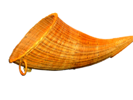 CORNUCOPIA BASKET 22" long 11x12" opening 3 feet 1 ring for hanging (sew... - $10.80