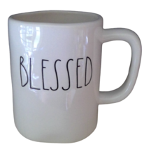 Rae Dunn Magenta Blessed Mug Farmhouse Style Coffee Tea Ivory Black Letters NWOT - £8.87 GBP