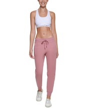 Calvin Klein Womens Performance Logo Rib-Trim Jogger Pants, Mauve Size X... - £34.55 GBP