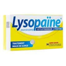 Lysopaine menthe sans sucre 36 comprimes a sucer thumb200