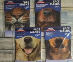 Four (4) Unibody ~ Soft Stretch ~ Face Masks ~ One Size ~ Animal Masks ~... - $20.00