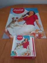 COCA-COLA COKE Soda REFRESH YOURSELF Dog Woman JIGSAW PUZZLE 1000 Pieces... - $18.32