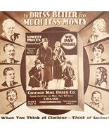 1929 Chicago Mail Order Company Advertisement Antique Fashion Clothing D... - €25,56 EUR