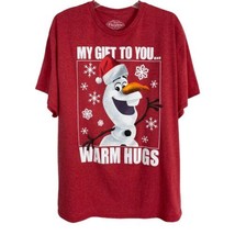 Disney Womens Shirt Size XL Frozen Christmas Santa Hat Short Sleeve Warm... - £14.51 GBP