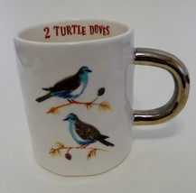 2 Turtle Doves Coffee Cup Mug Angela Stachling Booville Magenta Gold Tone Handle - £11.77 GBP