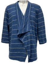 Chico&#39;s Zenergy Blue Striped Cardigan Sweater Size 2 - $18.56
