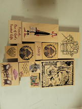 Lot of 12 Scrapbook Stamps Funny Saying Hearts Hero Arts Inkadinkado Various - $34.99