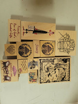 Lot of 12 Scrapbook Stamps Funny Saying Hearts Hero Arts Inkadinkado Various - £27.53 GBP