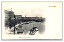 Boats and Ships at Thames Emankment London England UK UNP UDB Postcard C19 - £3.56 GBP