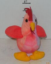 Ty 6" Strut The Rooster Beanie Babies baby plush toy - $9.85