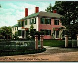 Casa Di Ralph Waldo Emerson Concord Massachusetts Ma Unp Udb Cartolina G1 - £5.69 GBP