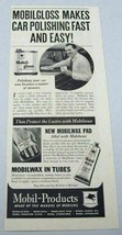 1936 Print Ad Mobil Products Flying Horse Mobilgloss Car Polish Mobilwax... - £10.31 GBP