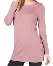 allbrand365 designer Womens Activewear Snap Side Tunic,Shimmer Pink,X-Large - £35.78 GBP