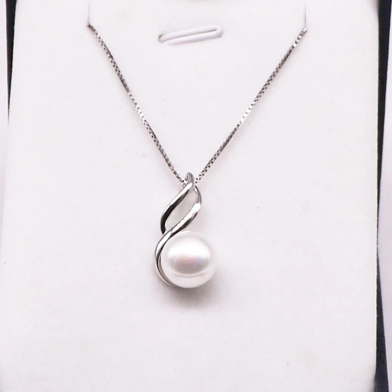HOOZZ.P Natural Freshwater Pearl Pendants Neckalce For Women Gift Sterling - £39.44 GBP