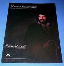 Eddie Rabbitt Sheet Music I Love A Rainy Night Vintage 1980 DebDave Music - £11.98 GBP